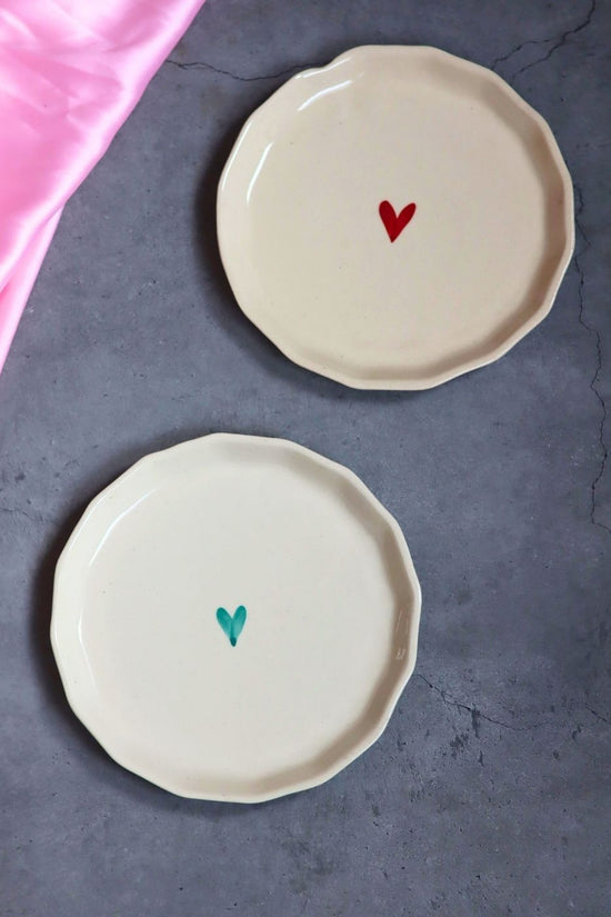 Serving Plates Heart Design 