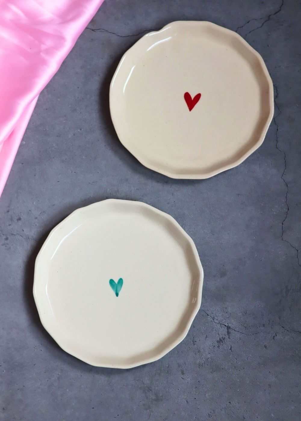 Serving Plates Heart Design 