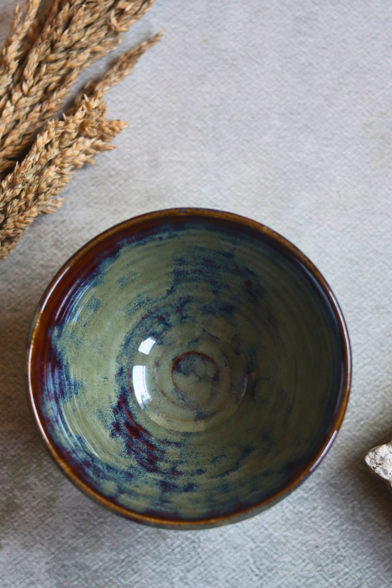 Dinnerware olive ceramic curry bowl