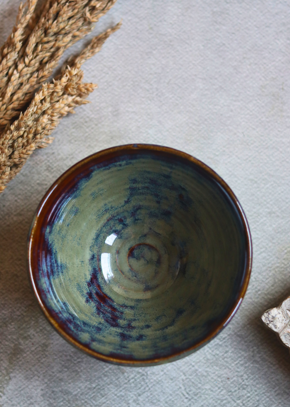 Dinnerware olive ceramic curry bowl