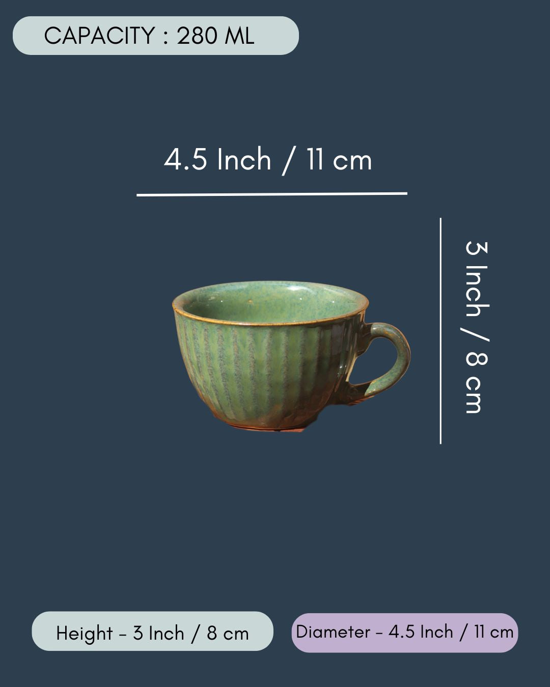 Cozy Soup Cup - Metallic Green