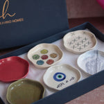 Handmade Set of 6 Delightful Dessert Plates (for the price of 5) Diwali Gift Box