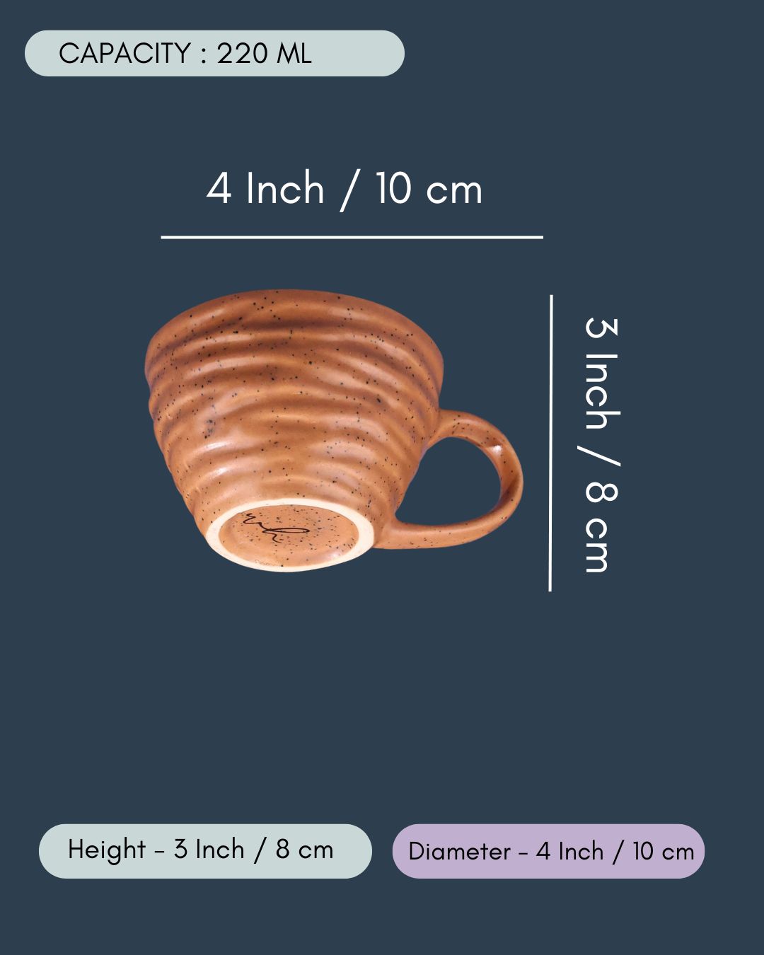 Mocha Twirl Coffee Mug in a Gift Box - Set of 2