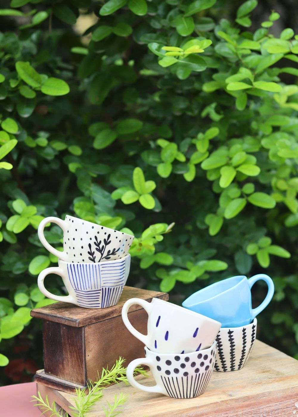 Set of 6 Modern Meets Classic Mug (for the price of 5) handmade in India