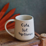 cute but sagittarius mug handmade in india 