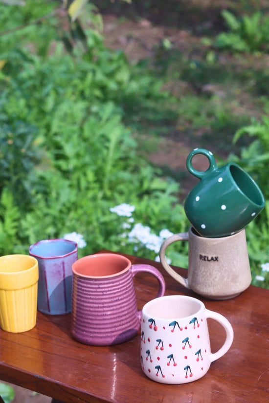 Set of 6 Twilight Sips mugs (for the price of 5) handmade in india
