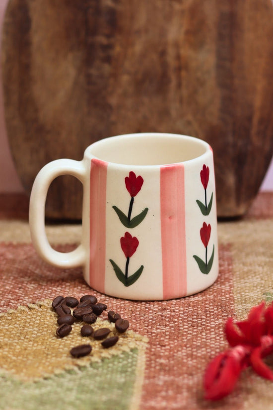 Tulip Striped Mug made by ceramic