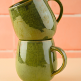 pistachio stoneware coffee mug made by ceramic 