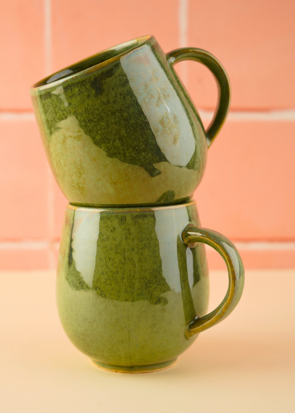 pistachio stoneware coffee mug made by ceramic 