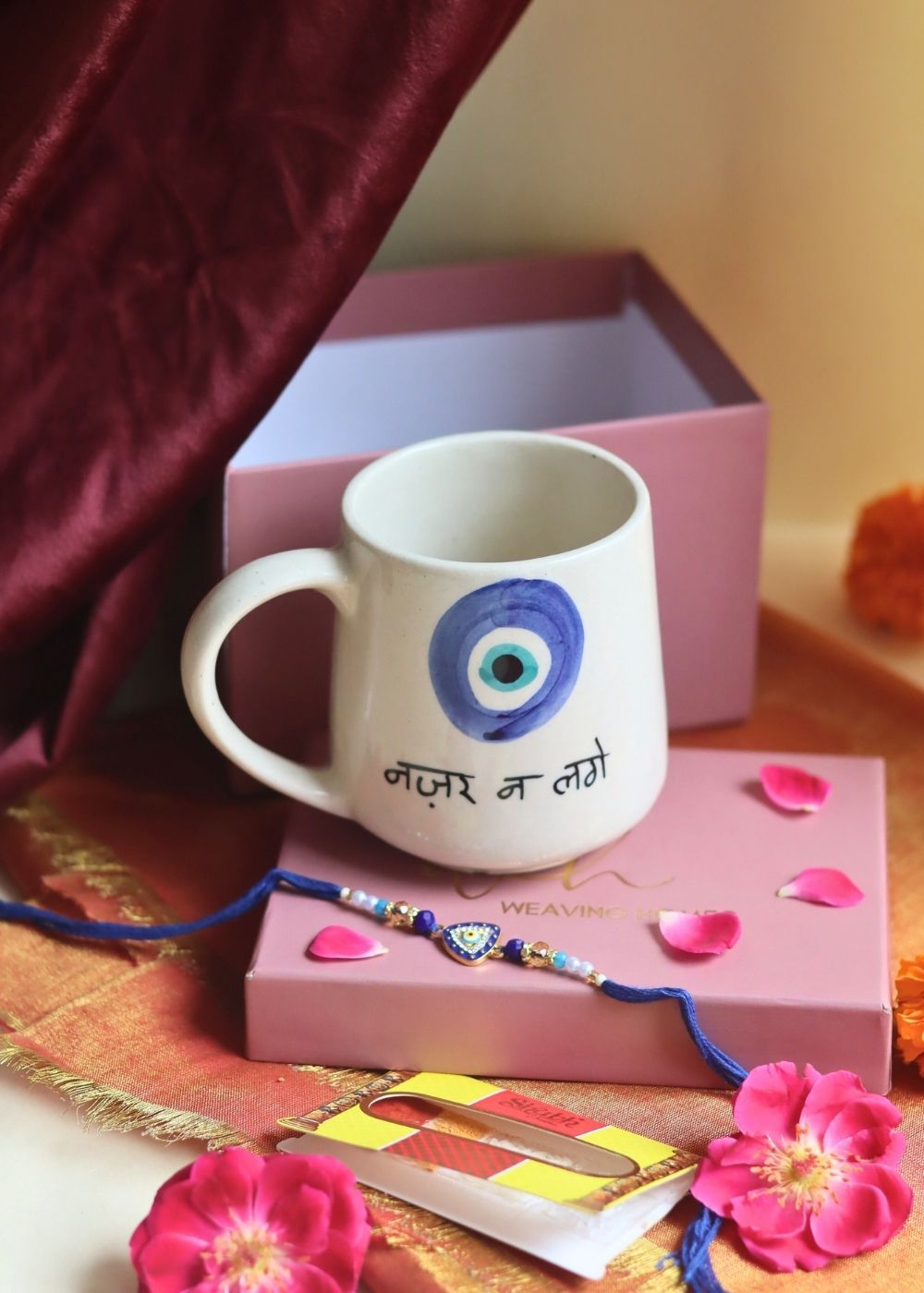 handmade Nazar Na lage Rakhi gift box