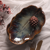 Ceramic leaf bowl height & breadth 