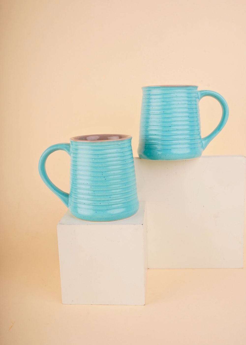 cool blue & grey coffee mug with ceramic material