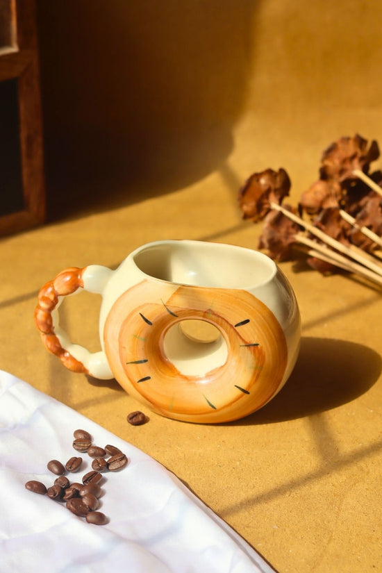 Donut Mug - Brown made by ceramic
