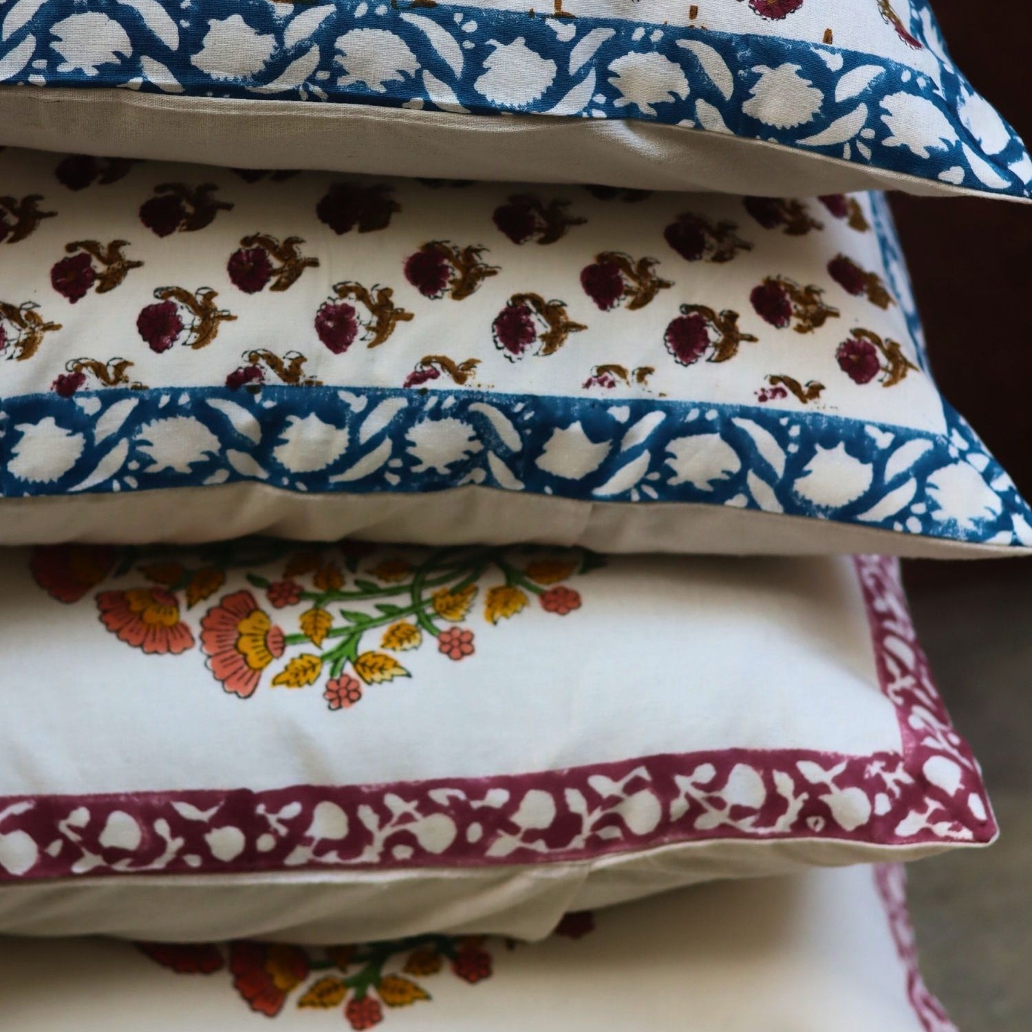 Handmade Dreamy Delight & Floral Foliage Cushion Cover combo