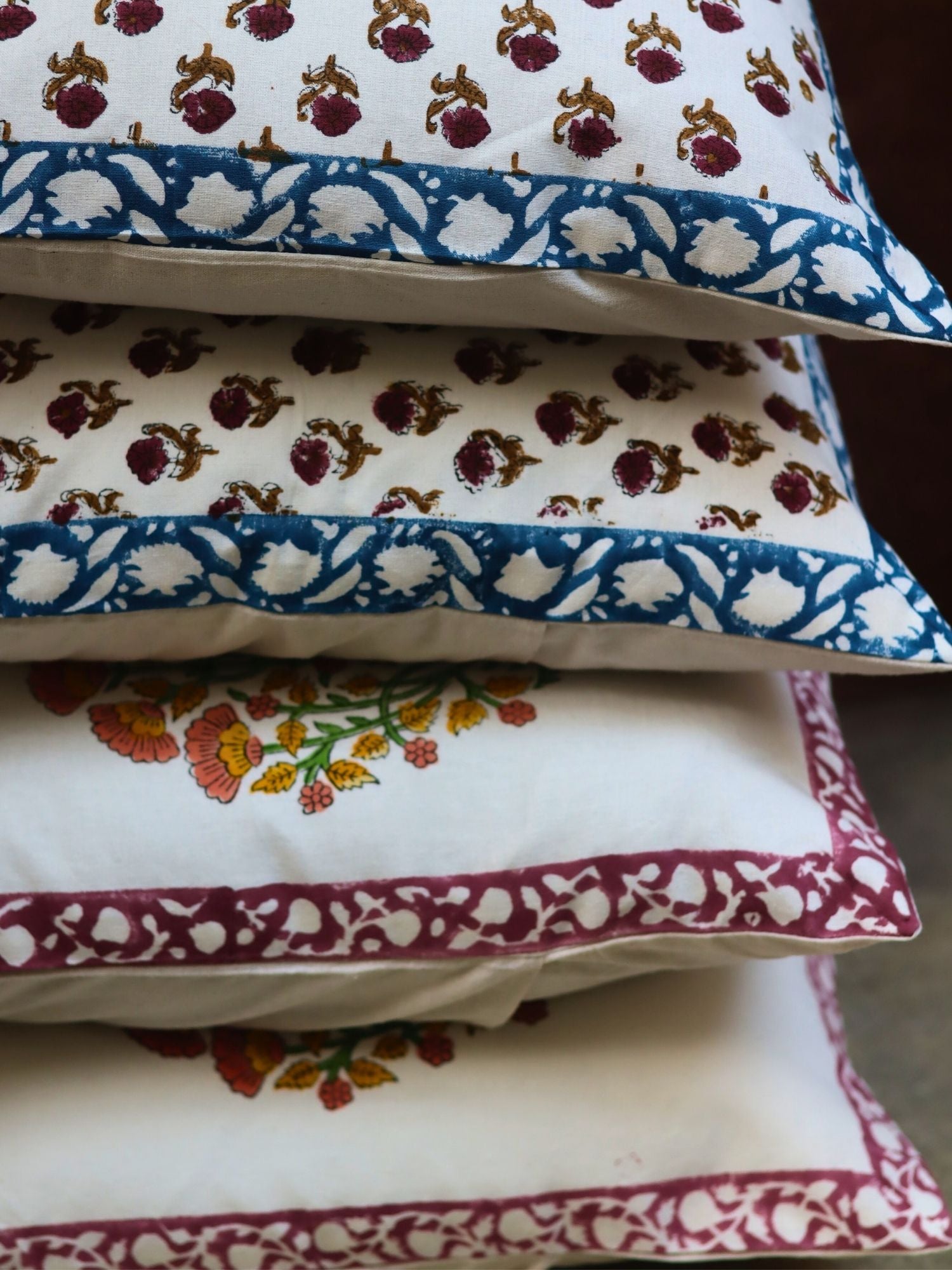 Handmade Dreamy Delight & Floral Foliage Cushion Cover combo