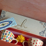 Heart & Loveislove Mug rakhi gift box made by ceramic