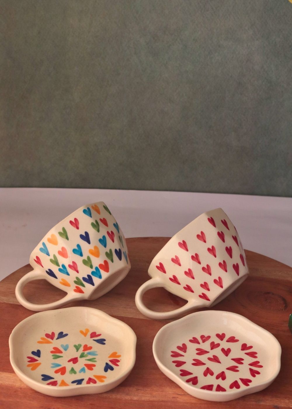 handmade set of four heart combo 