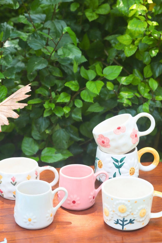 Set of 6 Blooming Mugs (for the price of 5) with premium quality