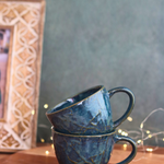 blue mug, drinkware