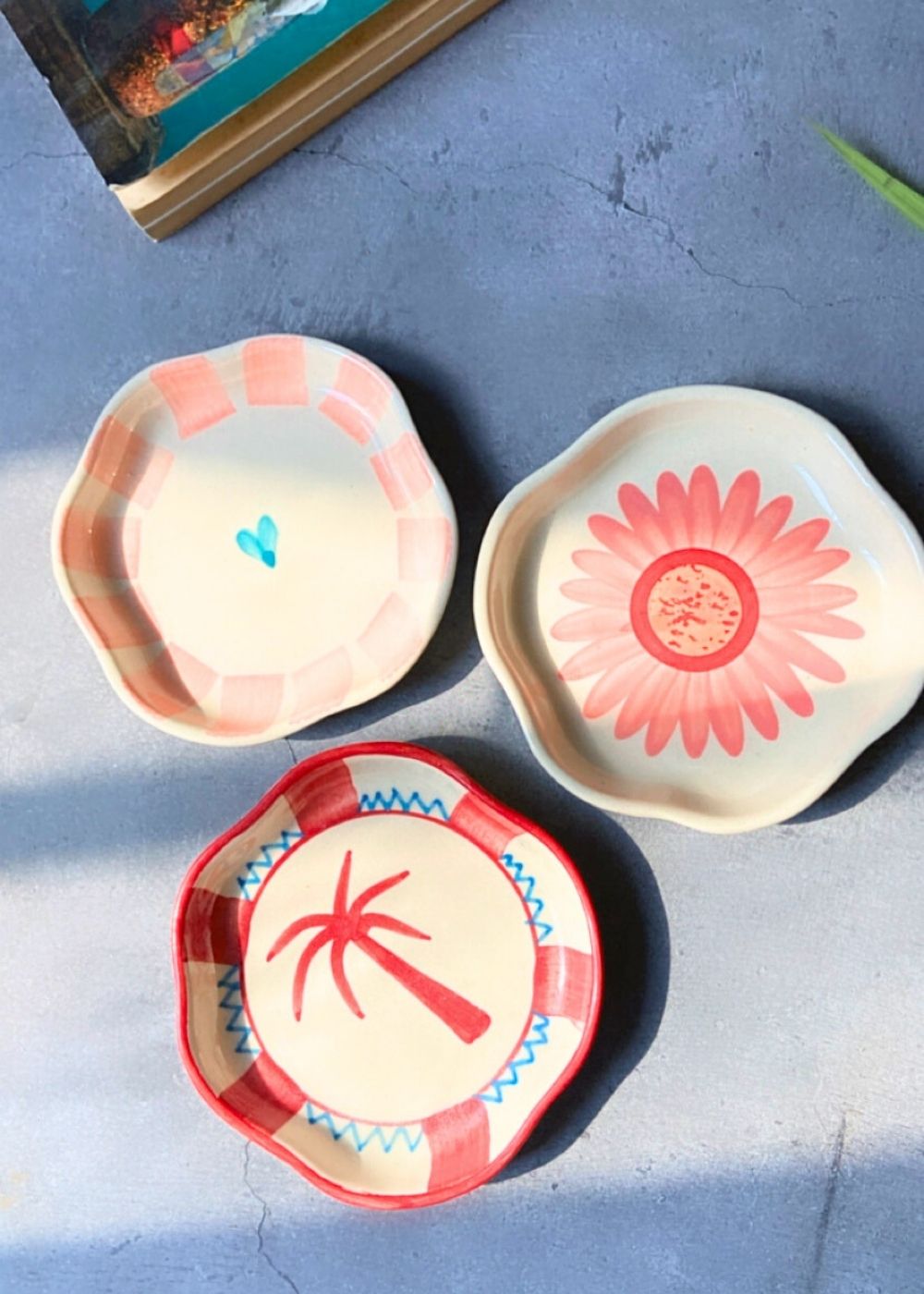 Gorgeous Set of 3 - Sweets & Smiles Handmade Dessert Plates