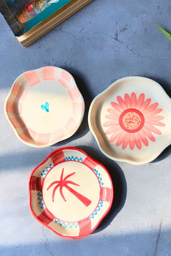 Gorgeous Set of 3 - Sweets & Smiles Handmade Dessert Plates