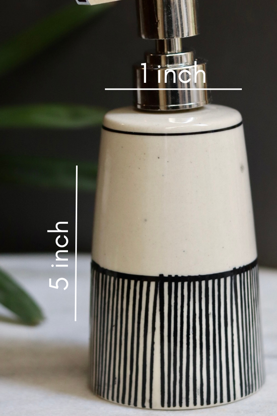 Black Lined Soap Dispenser