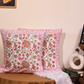 Pink coneflower printed cushion cover