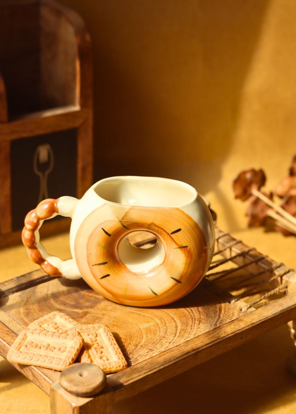 Donut Mug - Brown with premium quality material