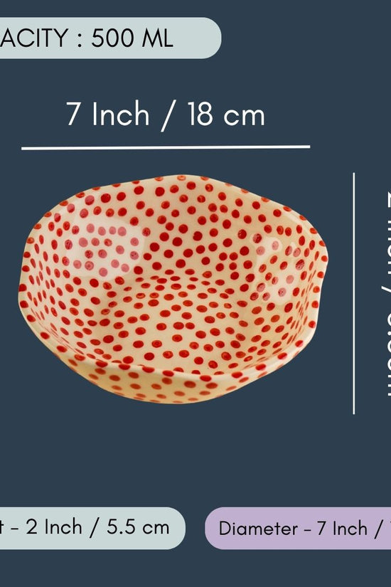Red Polka Bowl