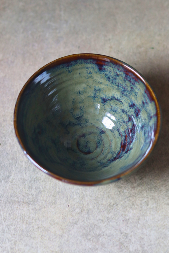 Olive curry bowl handmade ceramic 