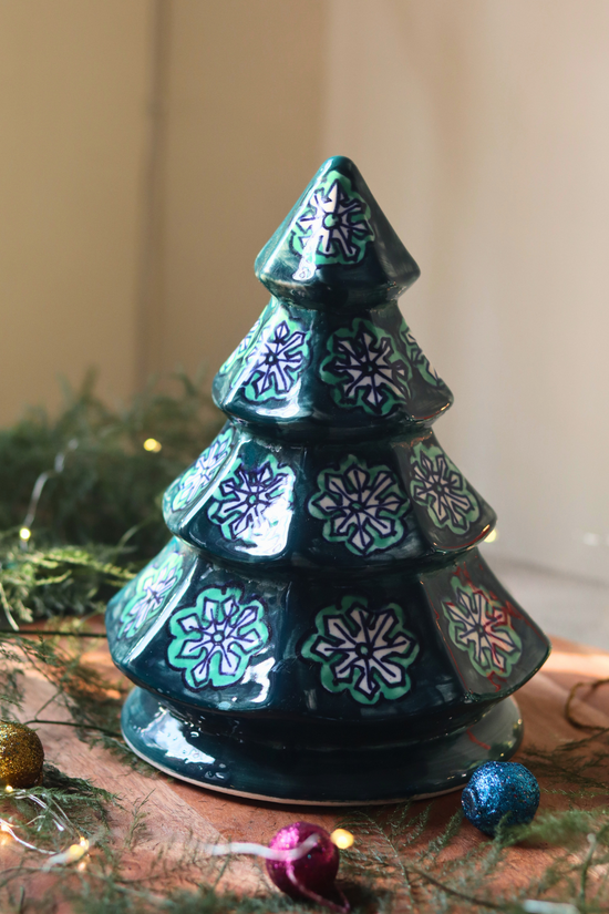 Handmade ceramic christmas tree decoration 