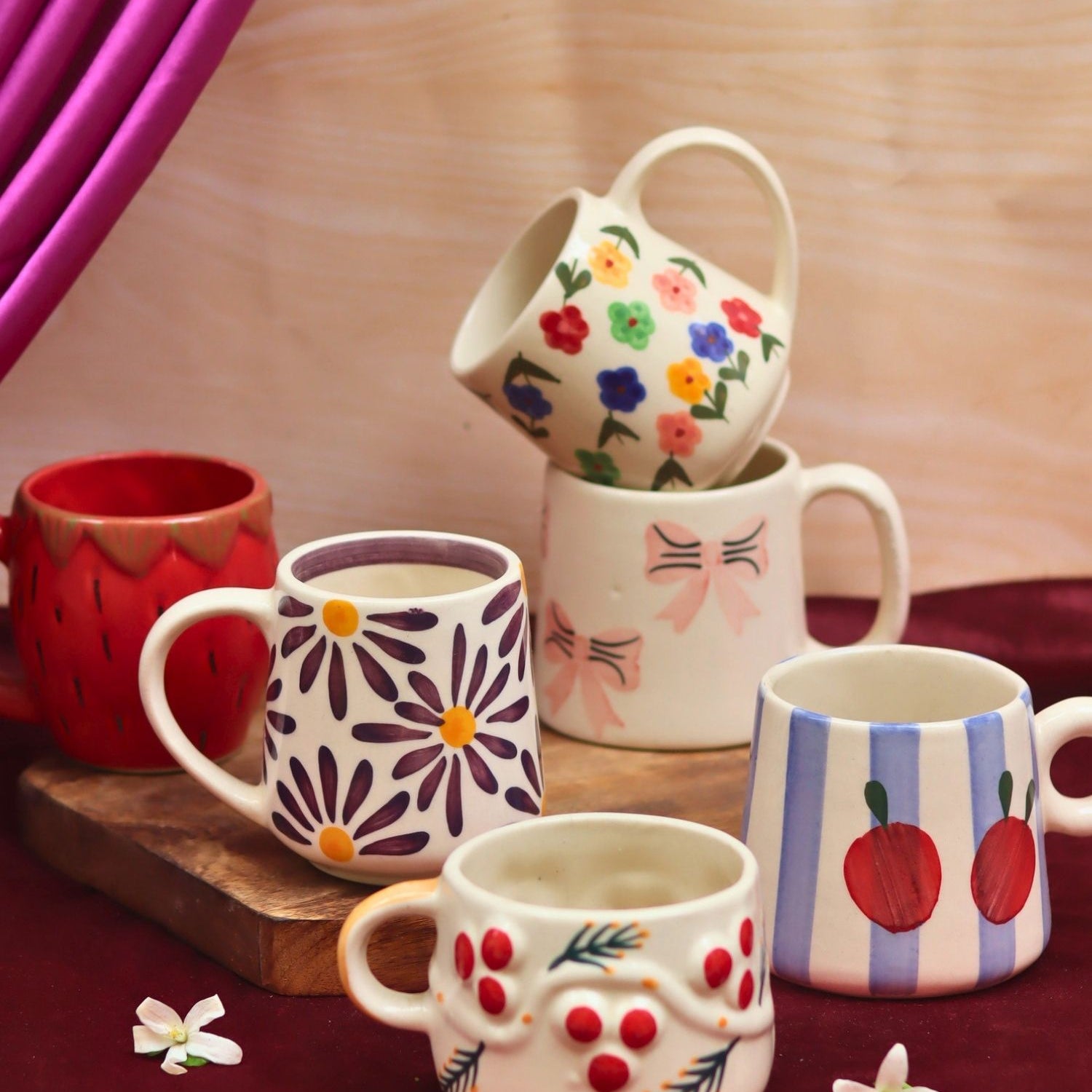 handmade Set of 6 Everyday Essential Mugs (for the price of 5)