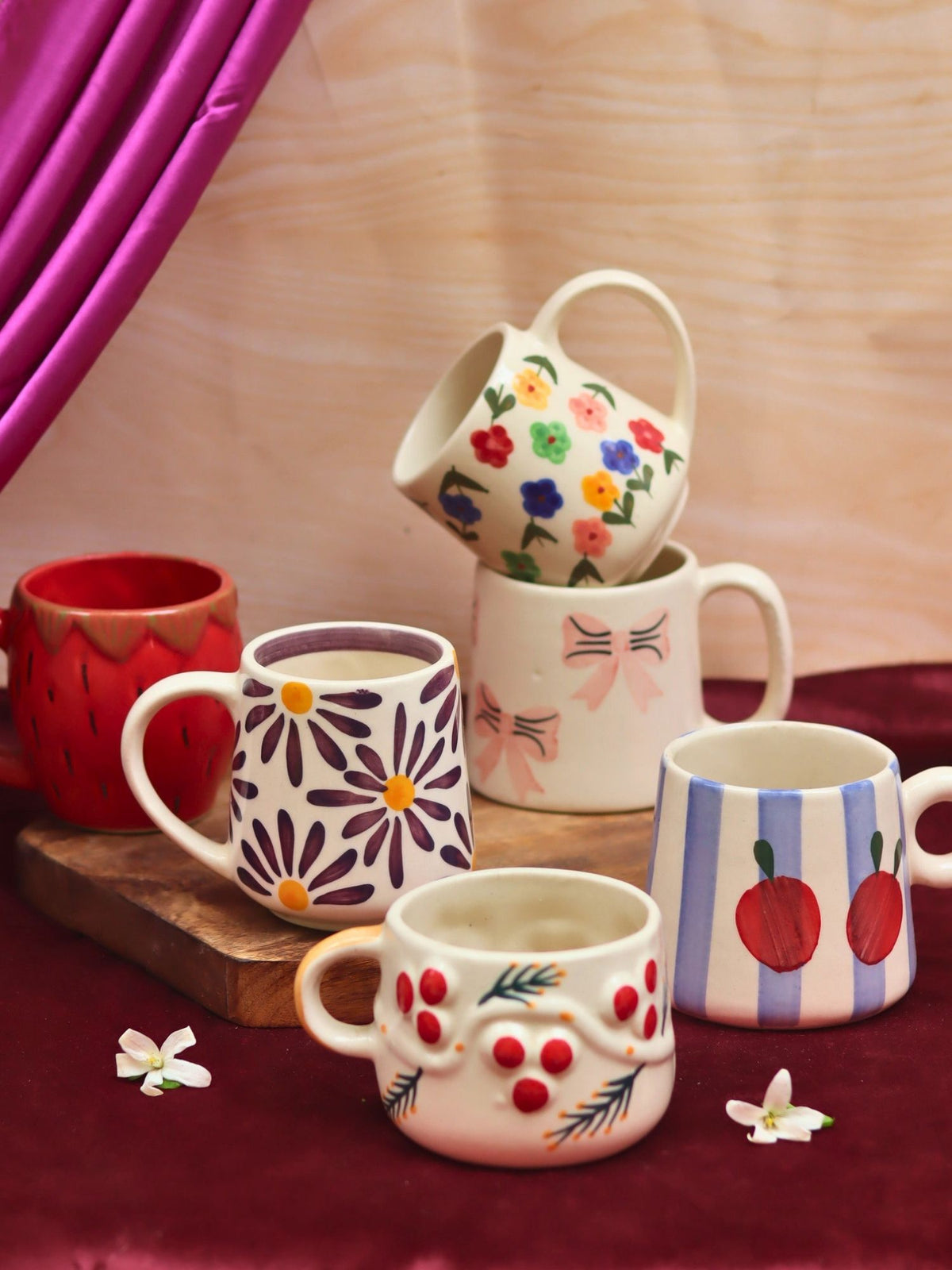 handmade Set of 6 Everyday Essential Mugs (for the price of 5)