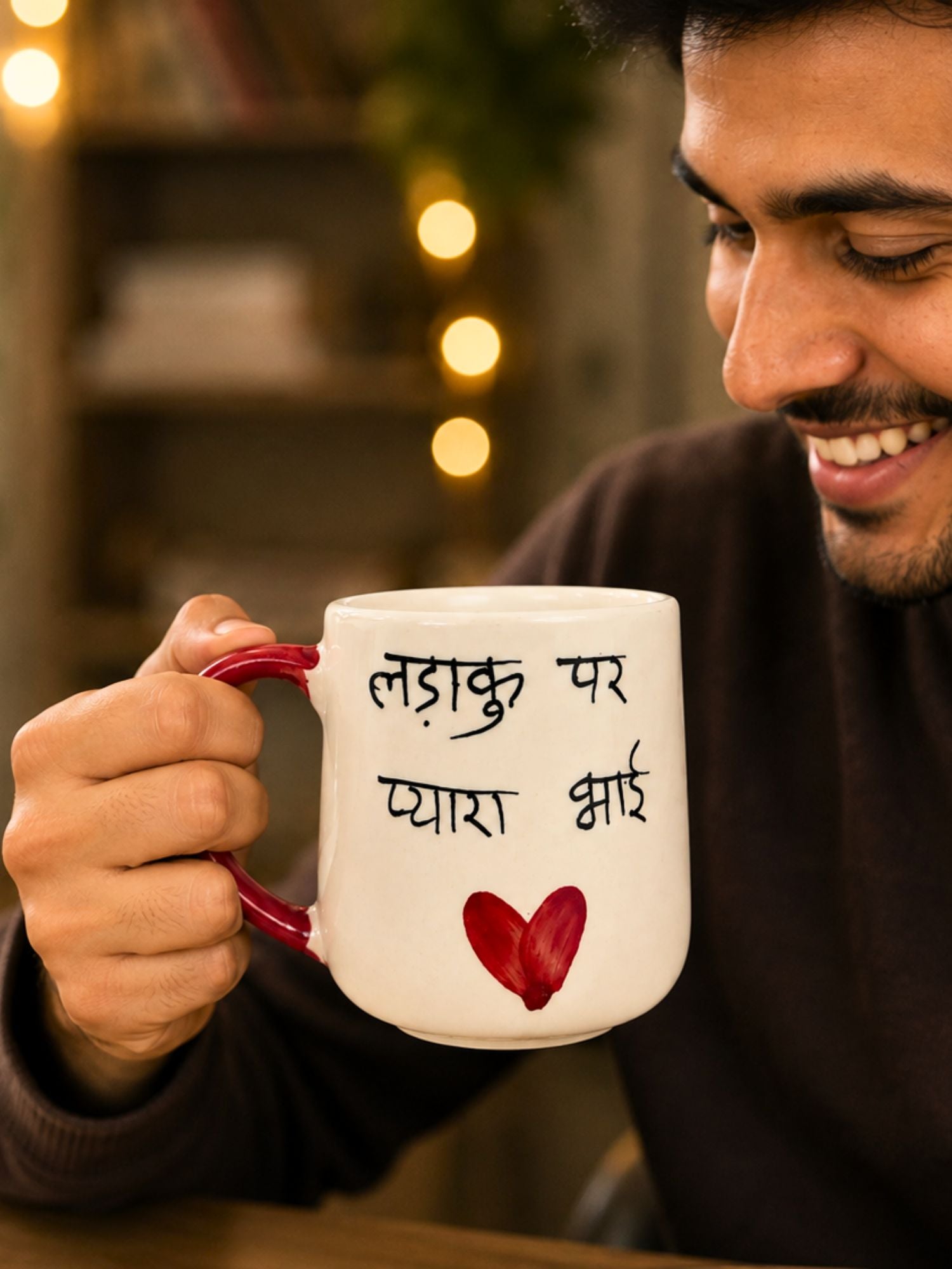 Ladaku Par Pyara Bhai Mug made by ceramic