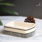 Black Lined Soap Dish