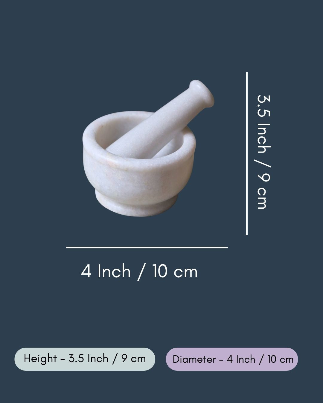 White Marble Mortar & Pestle
