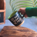 Let Your Heart Be Free Mug - Black handmade in india