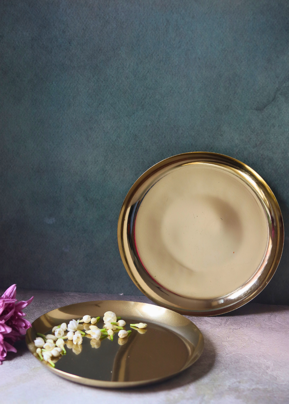 Handmade kitchenware dawat brass plates 