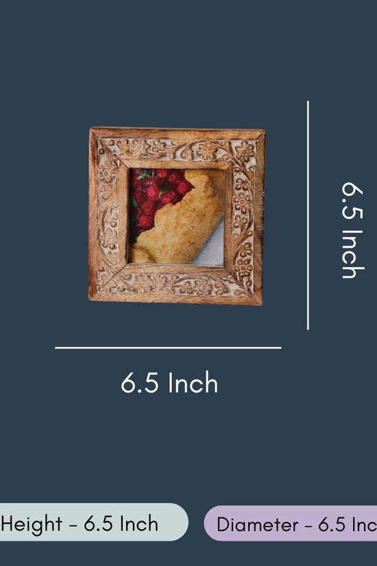 Carved Floral Square Wooden Frame