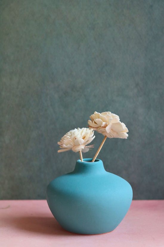 Handmade esoteric vase round green 