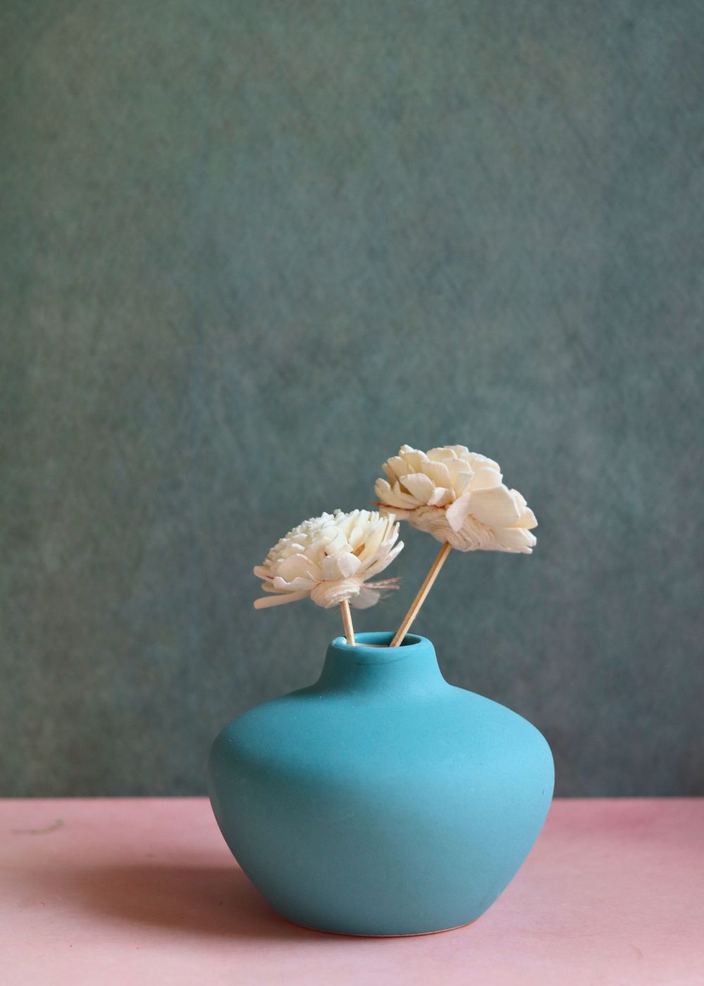 Handmade esoteric vase round green 