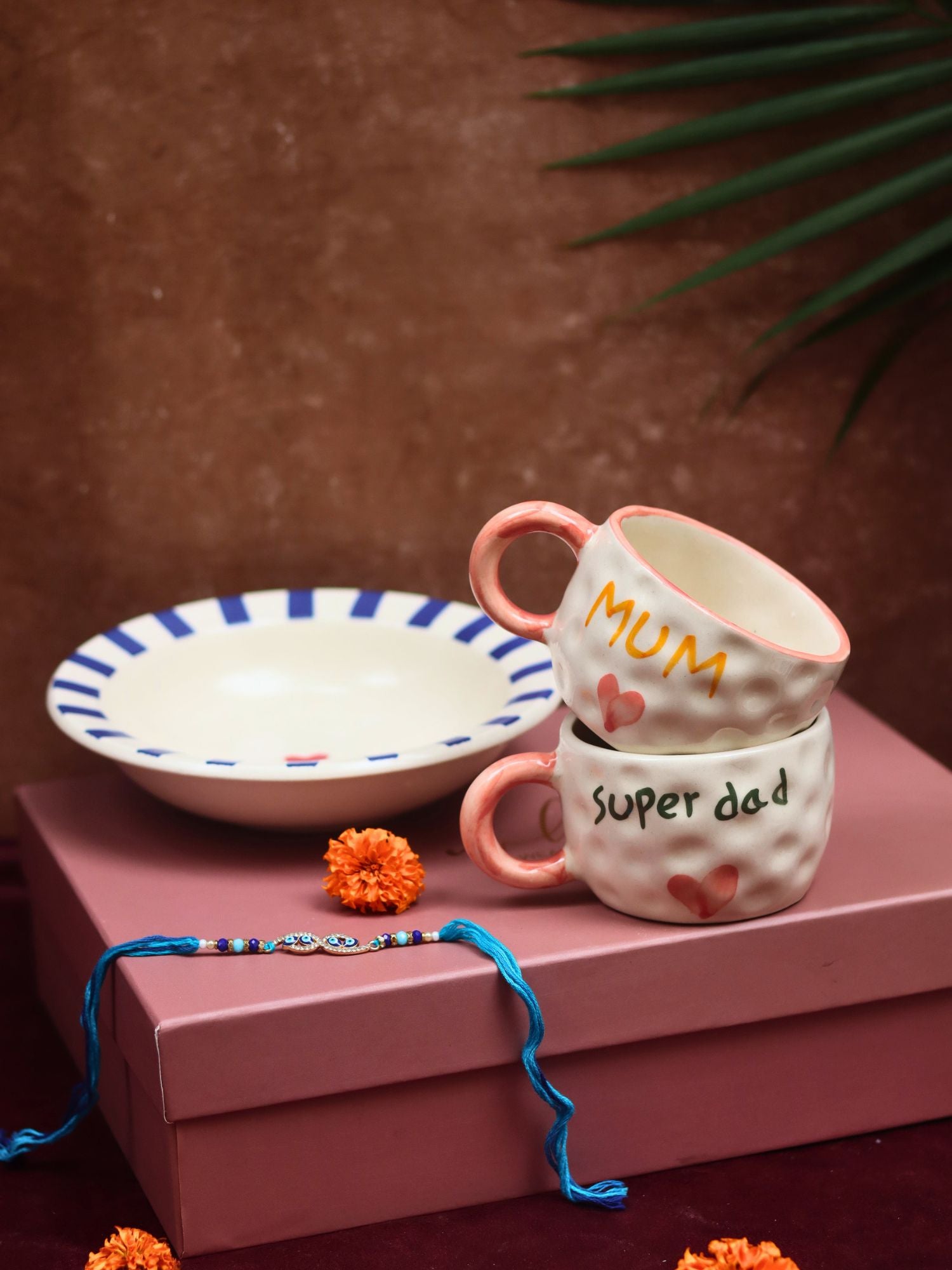 The Special Mum & Dad Luxe Rakhi Gift Hamper with premium quality material