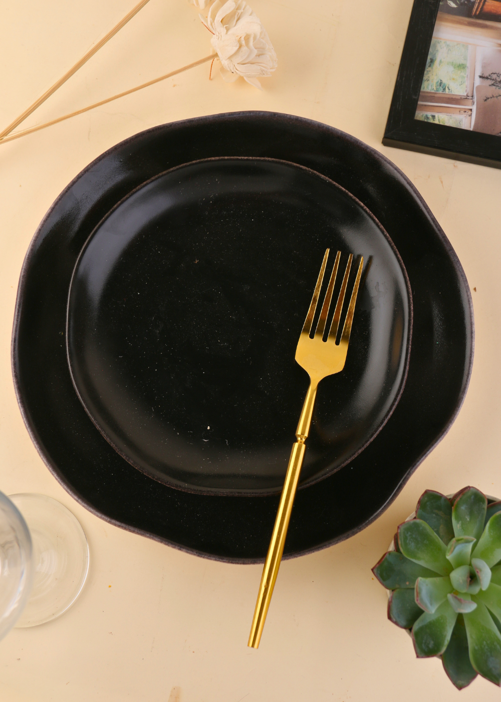Brass fork golden