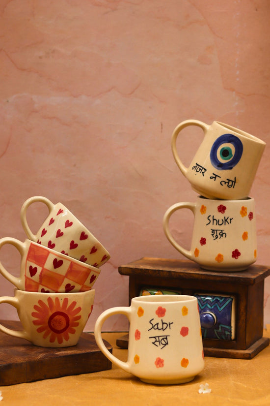 Set of 6 Tea & Coffee Sip Mugs (for the price of 5) made by ceramic
