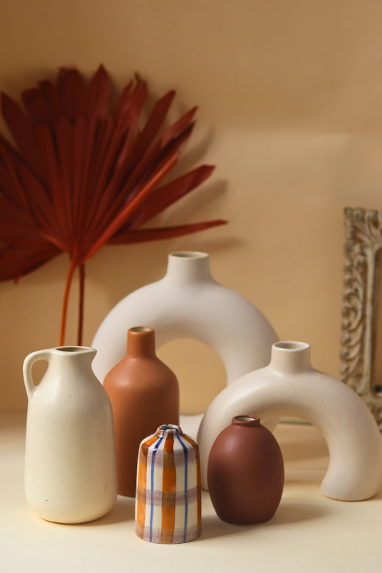 handmade donut & misfit vase set of 6 for the price of 5 combo