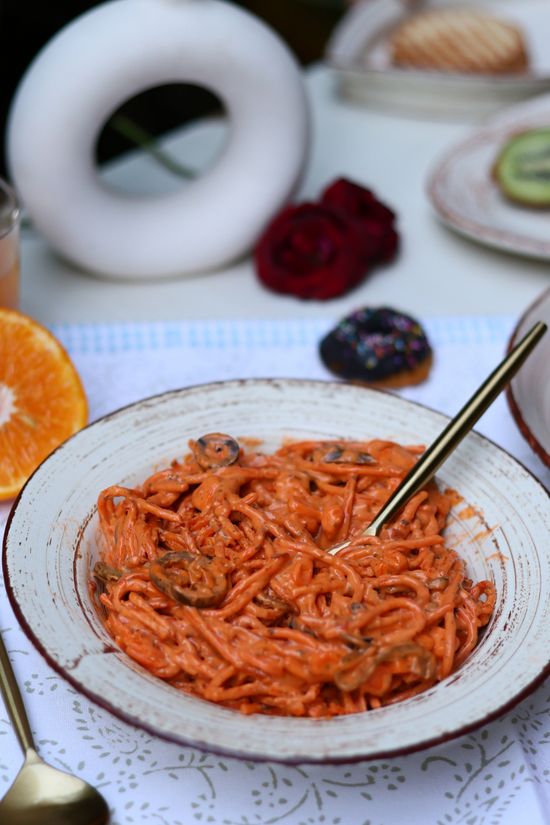 handmade the rustics pasta plate  
