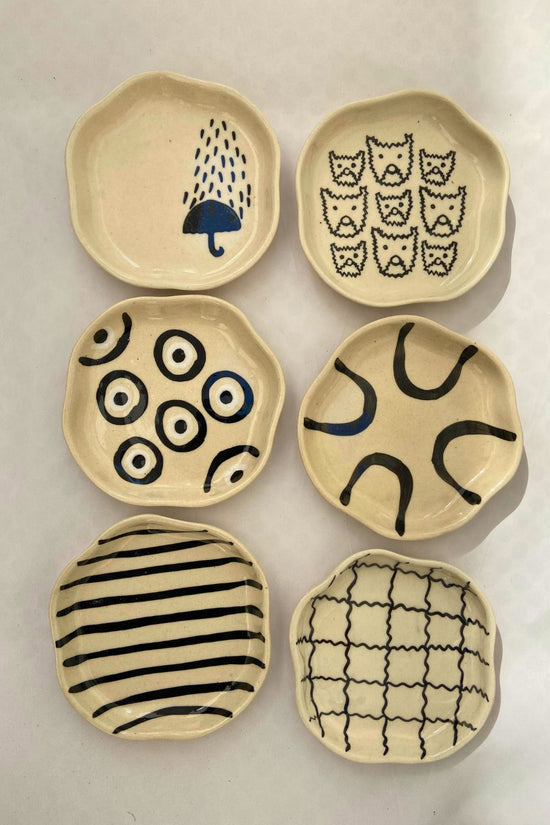 Handmade Set of 6 Tasty Treat Handmade Dessert plate (for the price of 5)