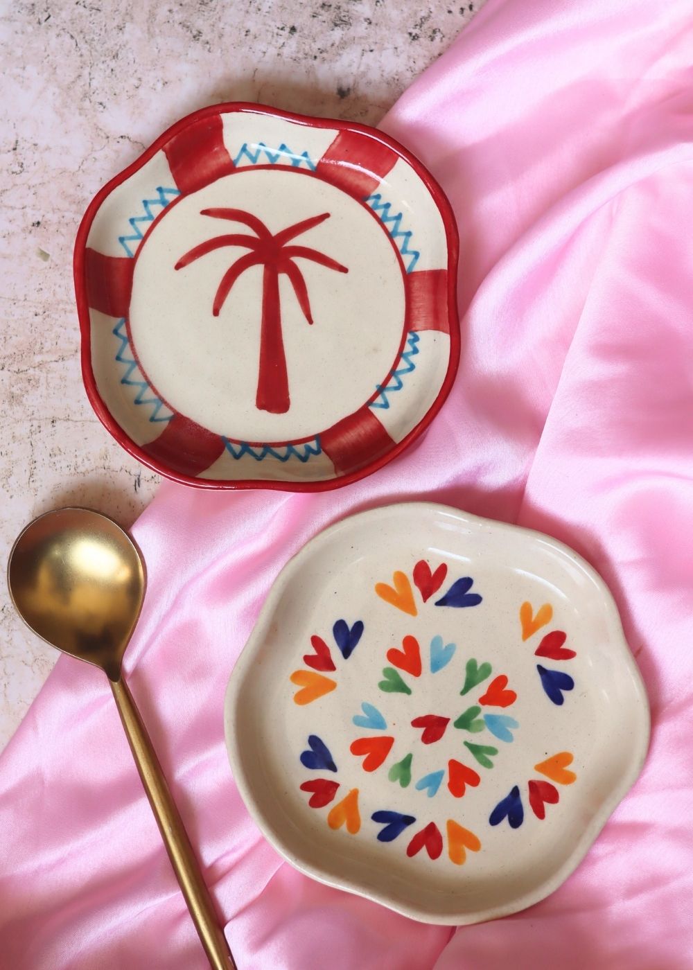 LoveisLove & Palm Handmade Dessert plate with premium quality material