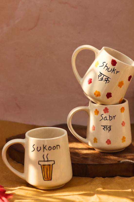Handmade Set of 3 - Brew thoughts mugs combo