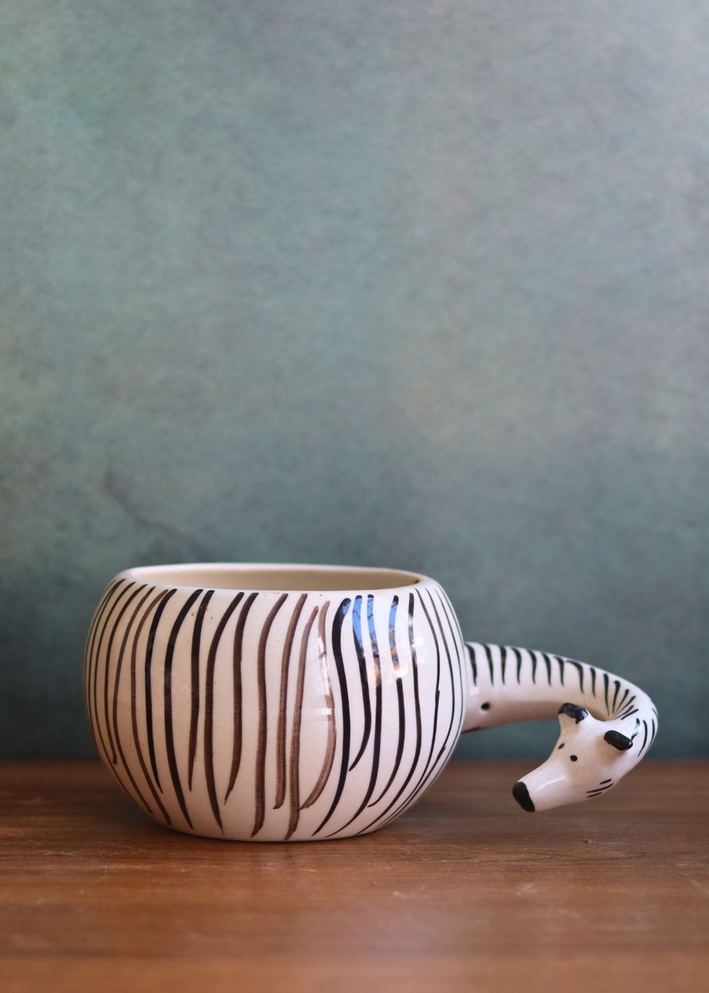 handmade zebra planter 